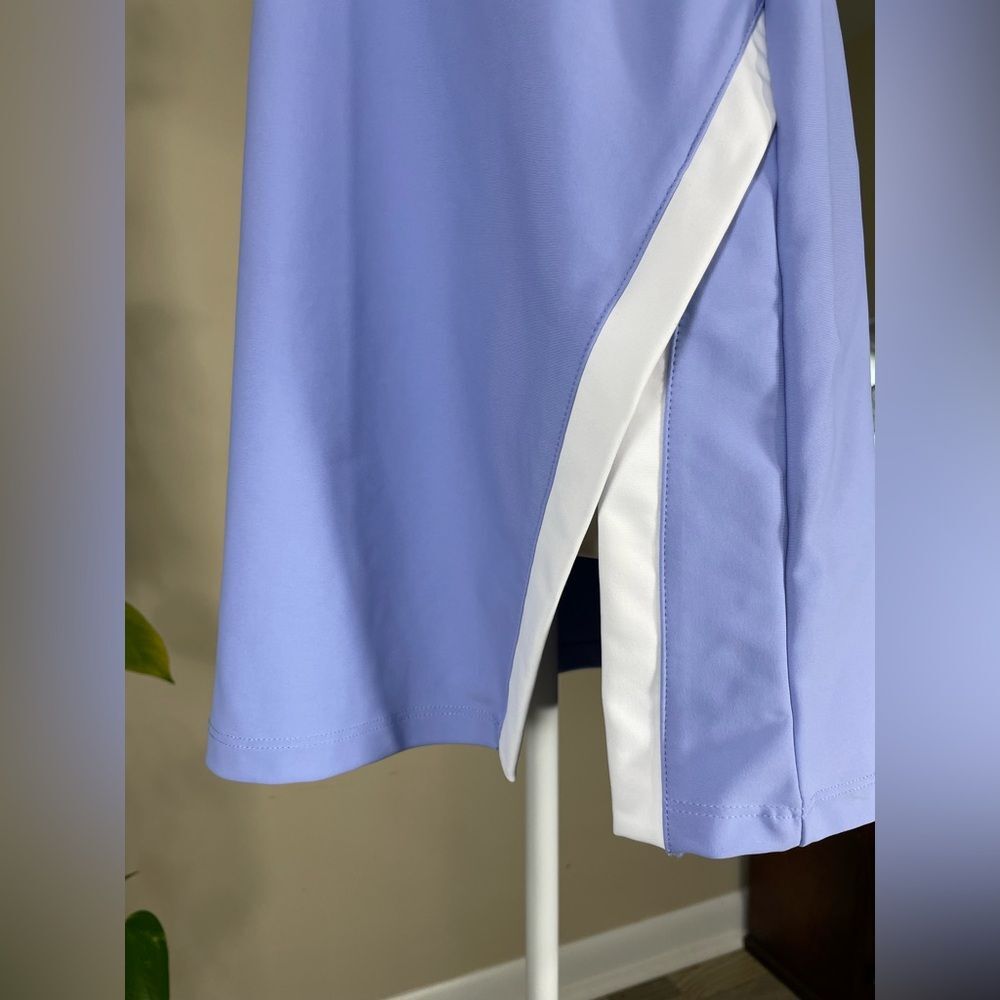 Athletic Dress W/ S Periwinkle Blue Zip Front Nwot - Picture 7 of 13